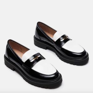 ✨✨❤️Steve Madden Miller black/white loafers SIZE 6✨✨❤️